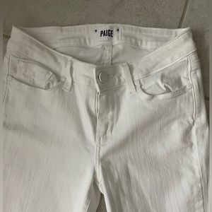 Paige mid-rise skinny jeans, white, size 26